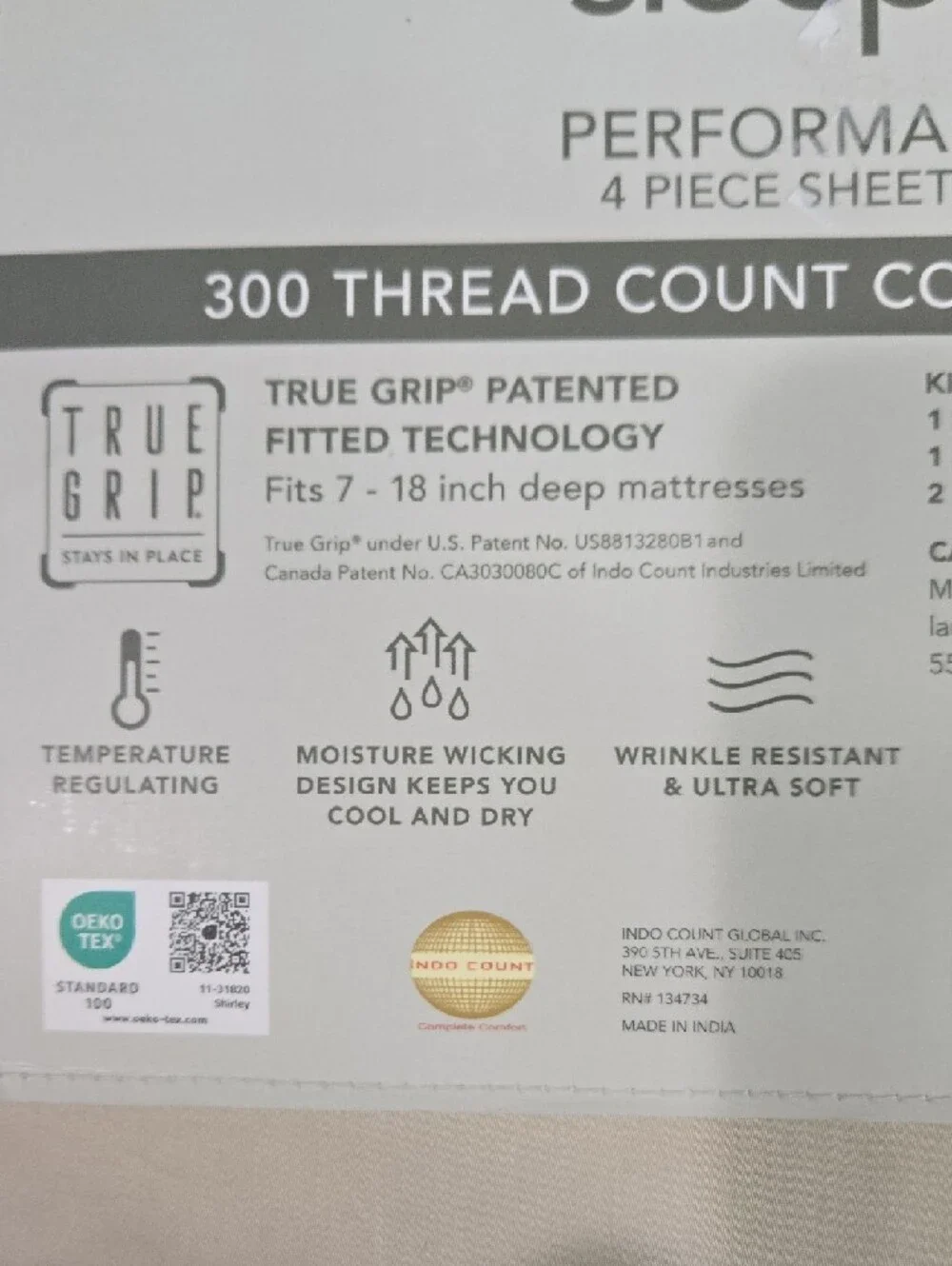 $200 SleepRx Performance Sheet Set — Tan Cotton Bamboo